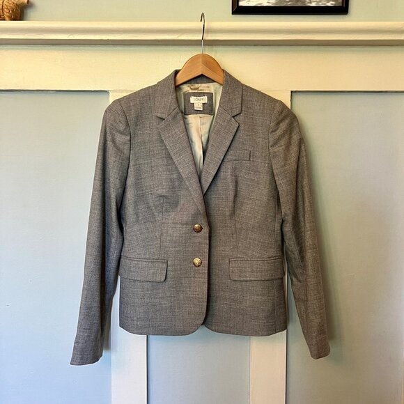 J. Crew Grey Schoolboy Blazer - Picture 1 of 7